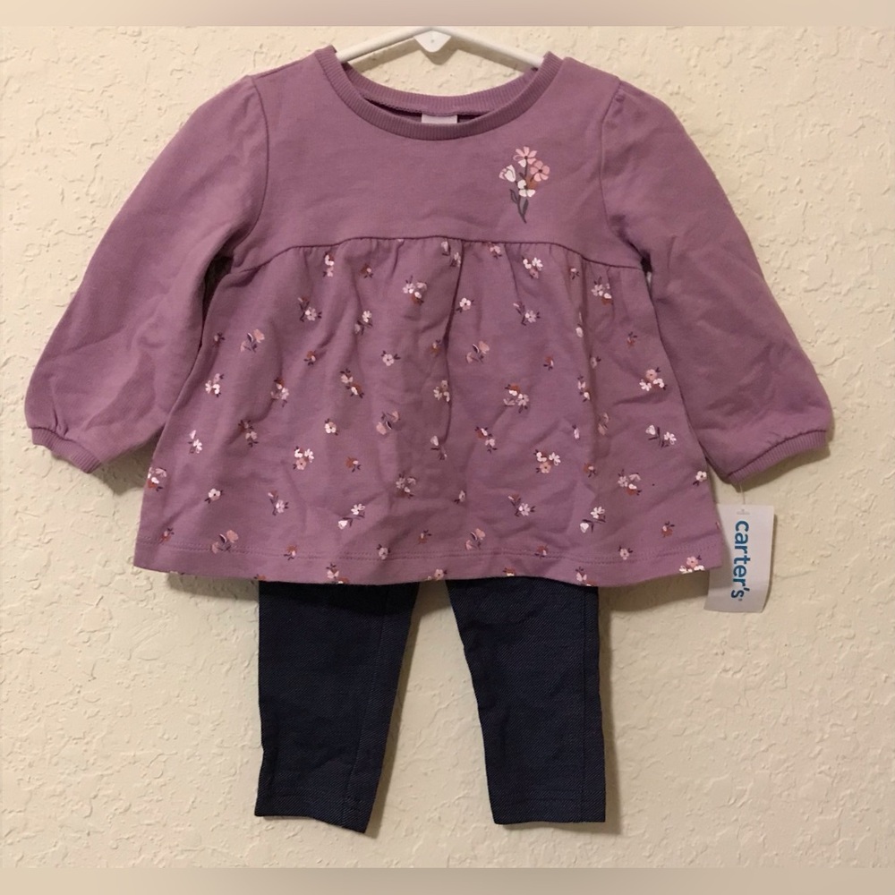 NEW - Carters Girls Floral Outfit